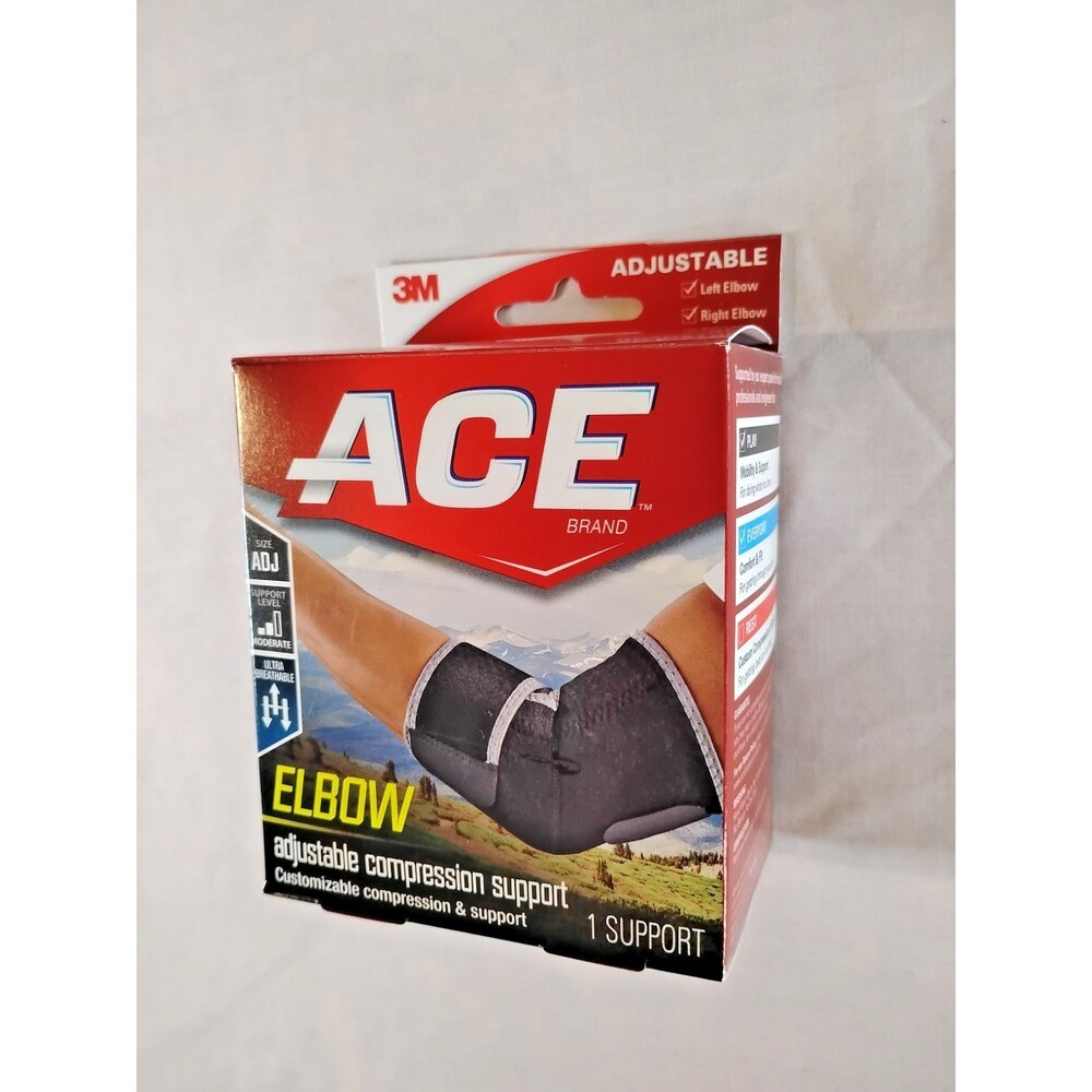 New Ace Elbow Support Compression Wrap Adjustable Arthritis & Injury Relief